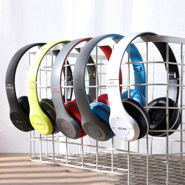 Produits Tendances Casque Audio 3,5 Mm sans Fil Prise en Charge Carte SD Mobile Casque Hifi Pliable Écouteurs sans Fil P47