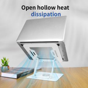 Support Stable et Rotatif pour Ordinateur Portable, Pliable et Réglable à 360° en Métal, pour MacBook et Autres