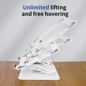 Support Stable et Rotatif pour Ordinateur Portable, Pliable et Réglable à 360° en Métal, pour MacBook et Autres